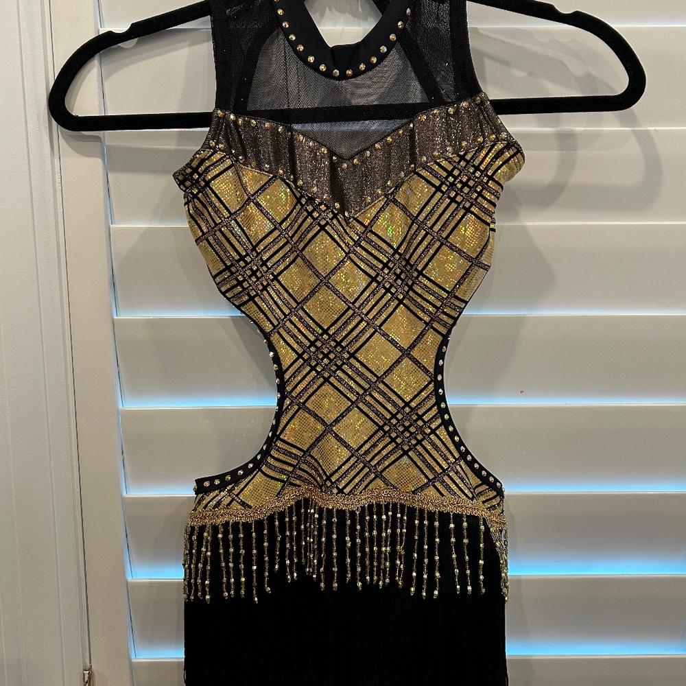 Black and Gold Jazz Dance Costume